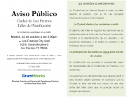 City of Los Fresnos Comprehensive Plan Workshop Notice-Spanish