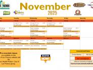 November schedule 