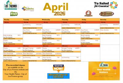 Your Health Matters- City of Los Fresnos April Calendar 