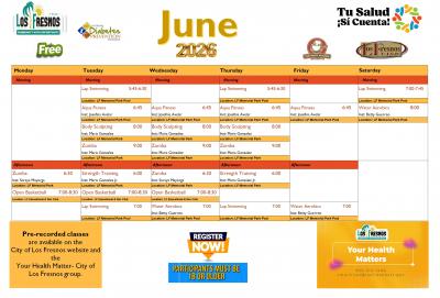 Your Health Matters- City of Los Fresnos June Calendar 