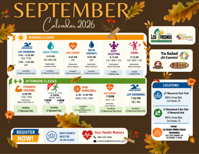 Your Health Matters- City of Los Fresnos September Calendar 